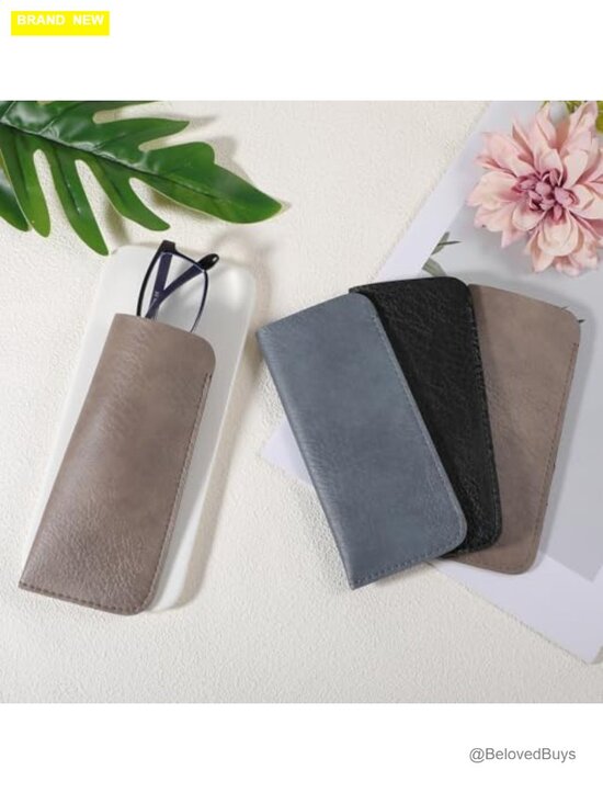 Soft Leather Eyeglass Bags - Multipurpose Portable Glasses Case for Sunglasses, main image 5